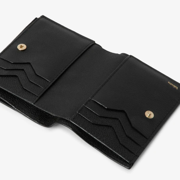 Valextra Purse with Coin Holder 6CC in Black | Wallets & Purses | Coveti