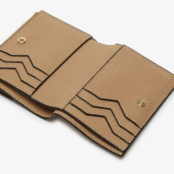Valextra Purse with Coin Holder 6CC in Cashmere Beige | Wallets & Purses | Coveti