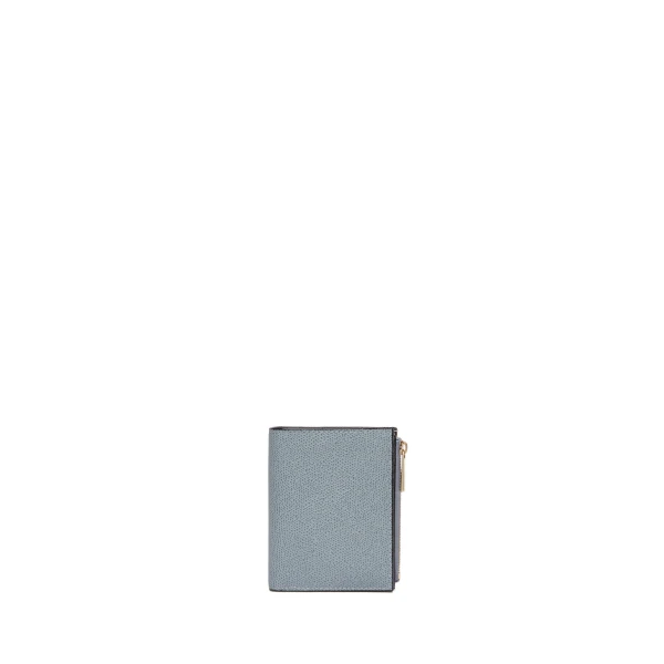 Valextra Purse with Coin Holder 6CC in Niagara Blue | Wallets & Purses | Coveti