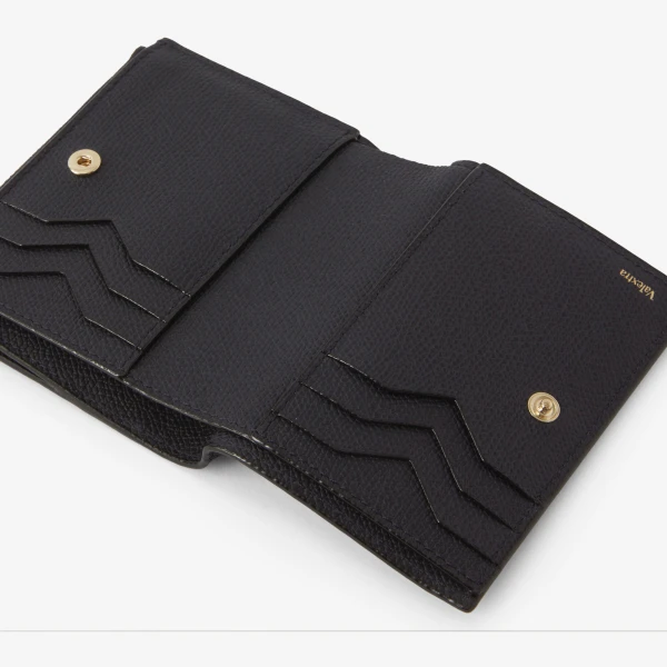 Valextra Purse with Coin Holder 6CC in Night Blue | Wallets & Purses | Coveti