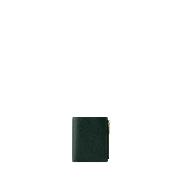 Valextra Purse with Coin Holder 6CC in Valextra Green | Wallets & Purses | Coveti
