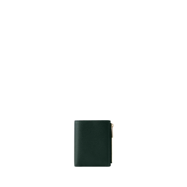 Purse with Coin Holder 6CC in Valextra Green