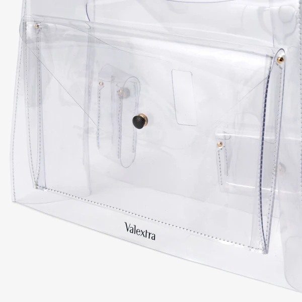 Valextra Raincoat with Pocket Iside Medium in Transparent | Bag Accessories | Coveti