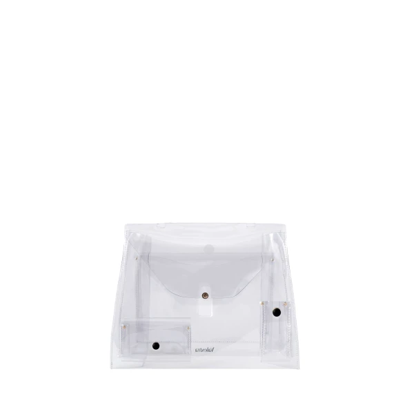 Raincoat with Pocket Iside Medium in Transparent
