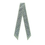 Valextra Silk Band Abstract in Celadon Green and Niagara Blue | Scarves | Coveti