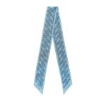 Valextra Silk Band Abstract in Cerulean Blue and Nebula Blue | Scarves | Coveti