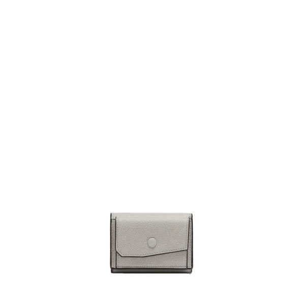 Valextra Small Wallet with Coin Holder in Ash Grey | Wallets & Purses | Coveti