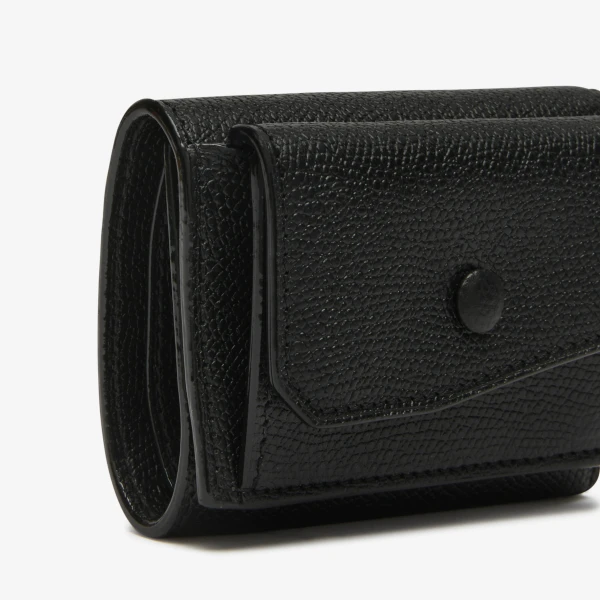 Valextra Small Wallet with Coin Holder in Black | Wallets & Purses | Coveti