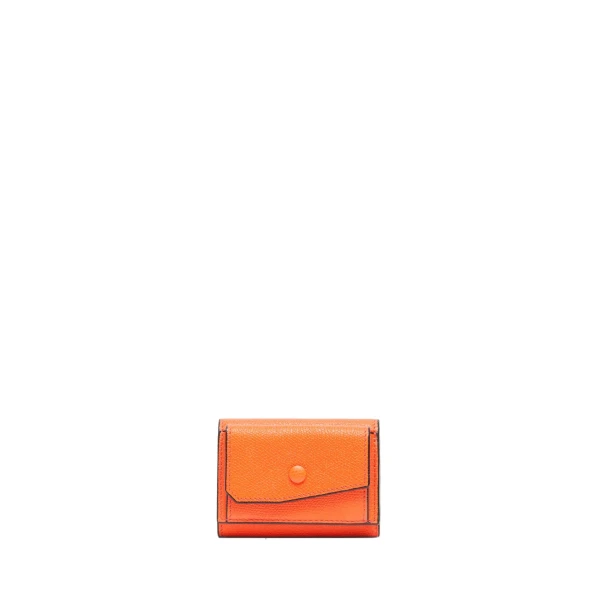 Small Wallet with Coin Holder in Lobster Red