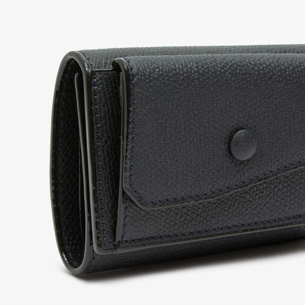 Valextra Small Wallet with Coin Holder in Night Blue | Wallets & Purses | Coveti