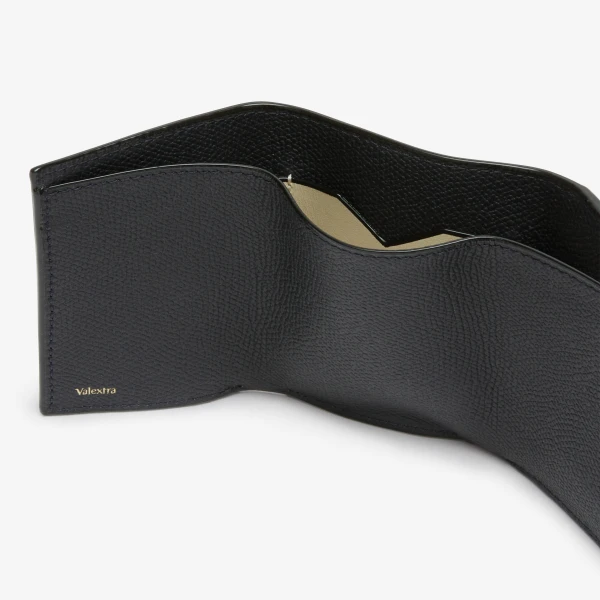 Valextra Small Wallet with Coin Holder in Night Blue | Wallets & Purses | Coveti