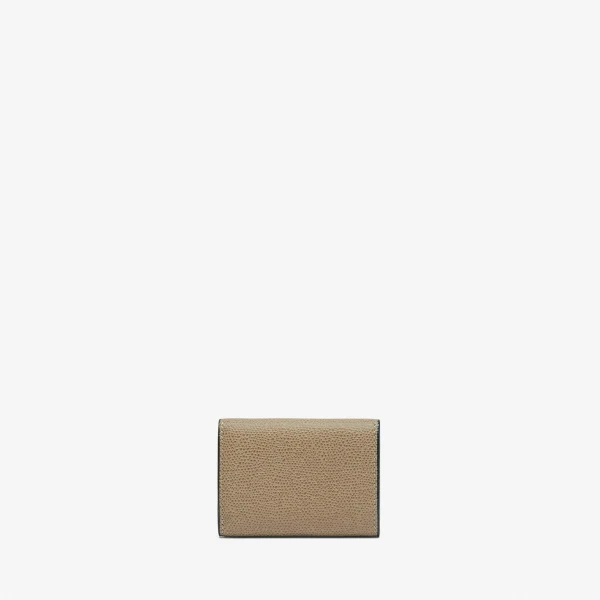 Valextra Small Wallet with Coin Holder in Oyster Brown | Wallets & Purses | Coveti