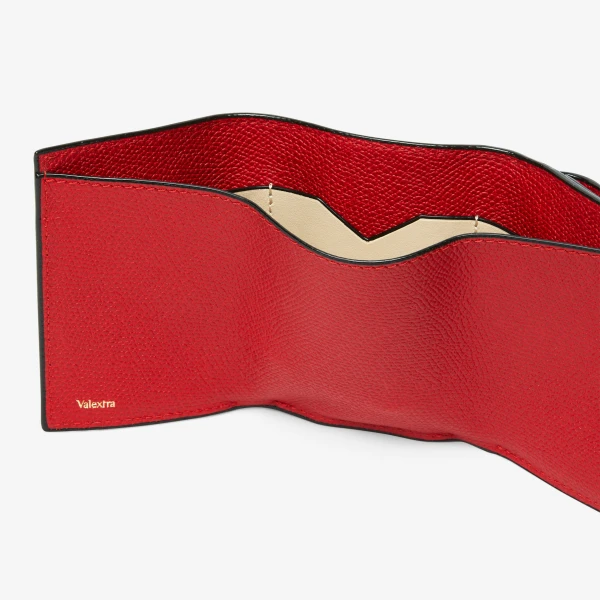 Valextra Small Wallet with Coin Holder in Red | Wallets & Purses | Coveti