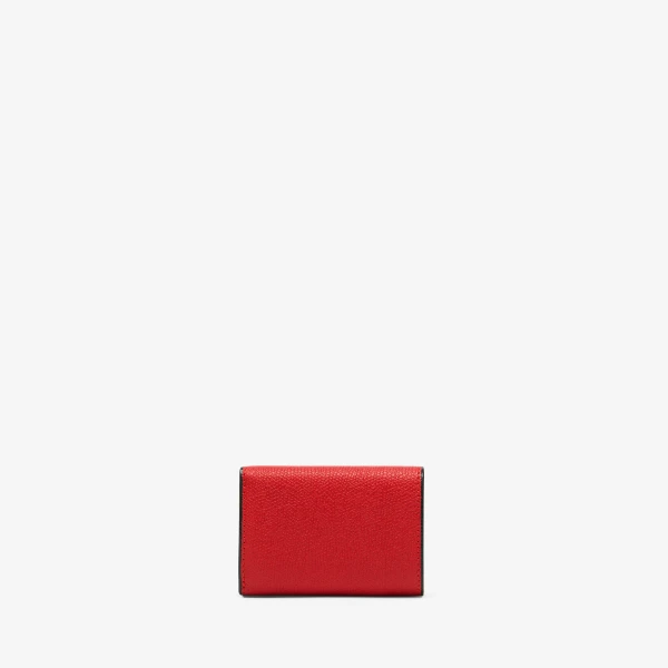 Valextra Small Wallet with Coin Holder in Red | Wallets & Purses | Coveti