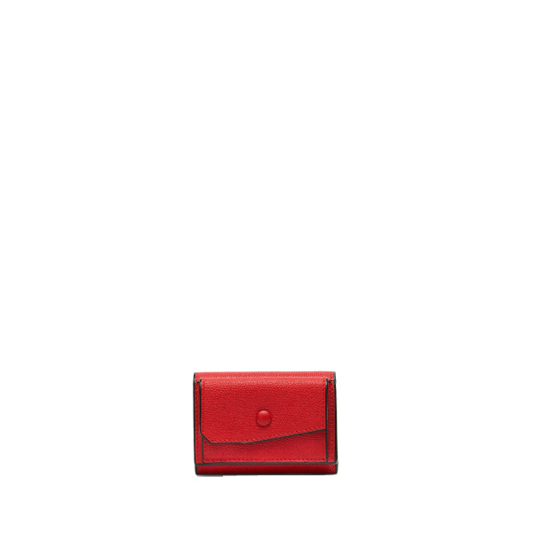 Valextra Small Wallet with Coin Holder in Red | Wallets & Purses | Coveti