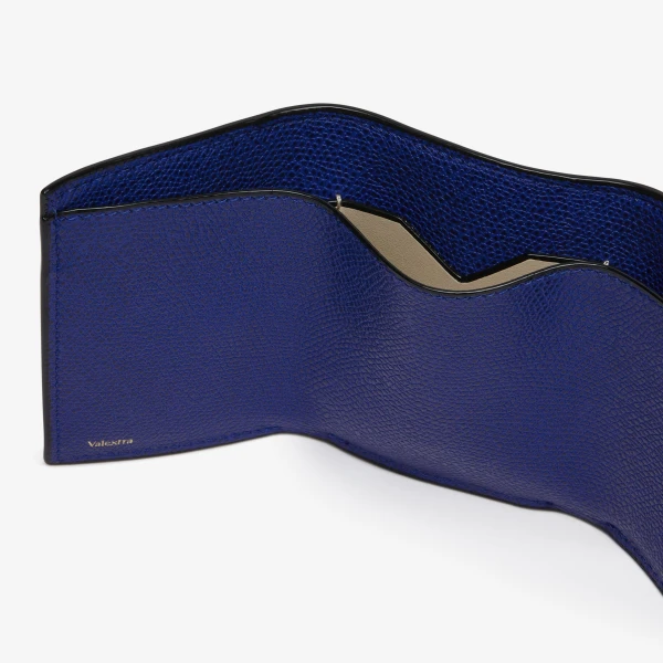 Valextra Small Wallet with Coin Holder in Royal Blue | Wallets & Purses | Coveti