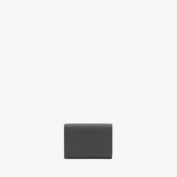 Valextra Small Wallet with Coin Holder in Smokey Grey | Wallets & Purses | Coveti