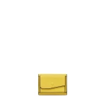Valextra Small Wallet with Coin Holder in Yellow | Wallets & Purses | Coveti