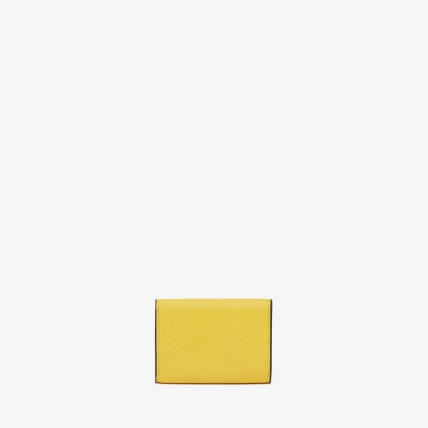 Valextra Small Wallet with Coin Holder in Yellow | Wallets & Purses | Coveti