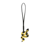 Valextra Snake Charm in Yellow and Black | Bag charms | Coveti