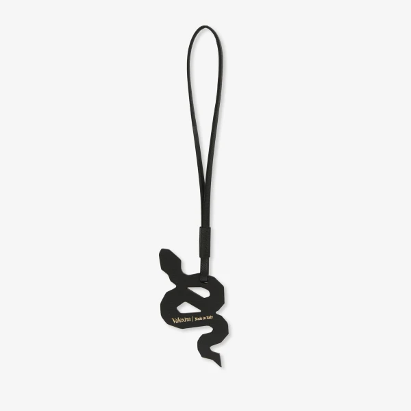 Valextra Snake Charm in Yellow and Black | Bag charms | Coveti
