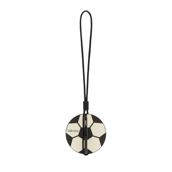 Soccer Ball Charm in Pergamena White and Black