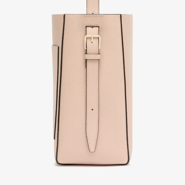 Valextra Soft Braided Bucket Mini Bag in Bonne Mine Pink | Bucket Bags | Coveti