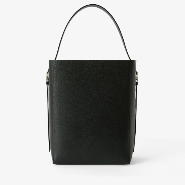 Valextra Soft Bucket Medium Bag in Black | Bucket Bags | Coveti
