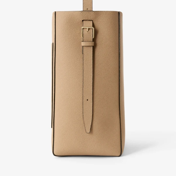 Valextra Soft Bucket Medium Bag in Cashmere Beige | Bucket Bags | Coveti
