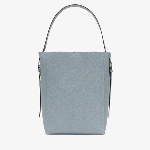 Valextra Soft Bucket Medium Bag in Niagara Blue | Bucket Bags | Coveti