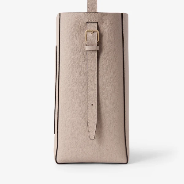 Valextra Soft Bucket Medium Bag in Nude Pink | Bucket Bags | Coveti