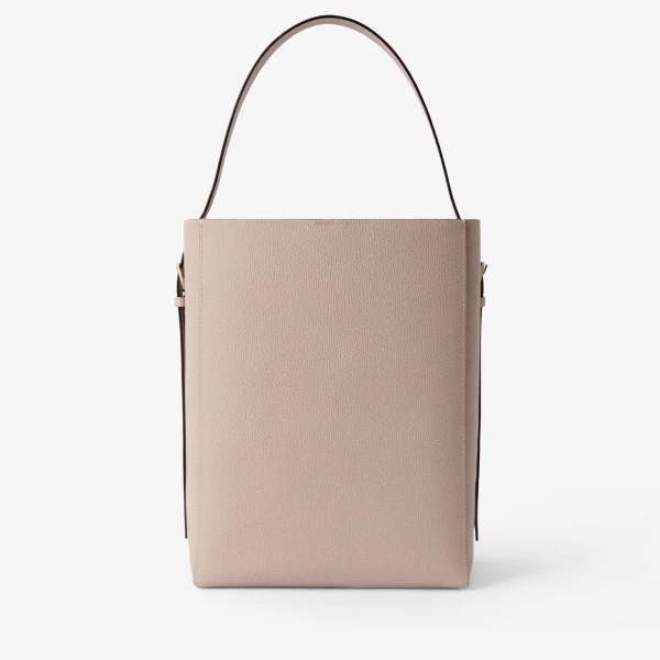 Valextra Soft Bucket Medium Bag in Nude Pink | Bucket Bags | Coveti