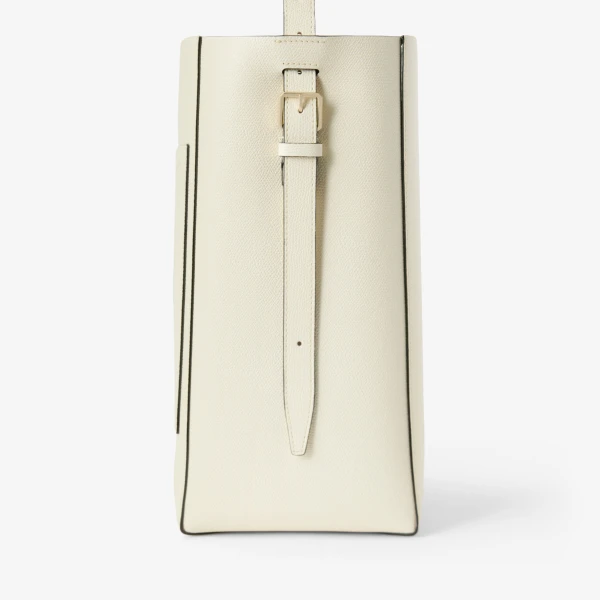 Valextra Soft Bucket Medium Bag in Pergamena White | Bucket Bags | Coveti
