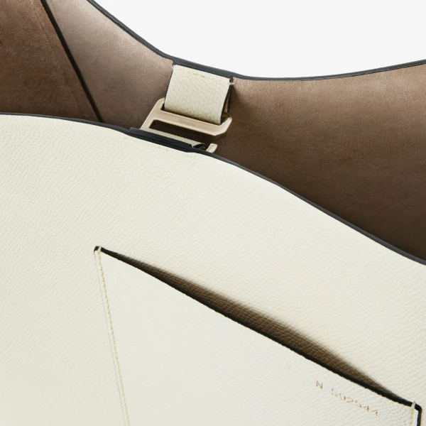Valextra Soft Bucket Medium Bag in Pergamena White | Bucket Bags | Coveti
