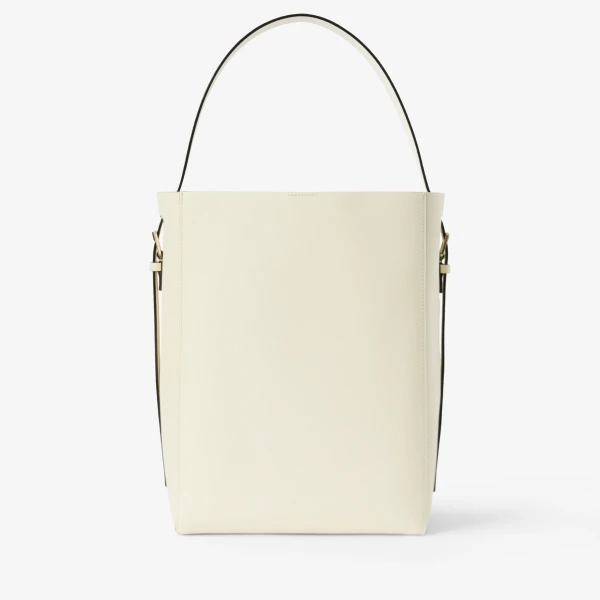 Valextra Soft Bucket Medium Bag in Pergamena White | Bucket Bags | Coveti