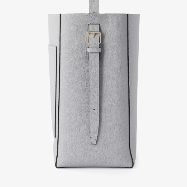 Valextra Soft Bucket Medium Bag in Stone Grey | Bucket Bags | Coveti
