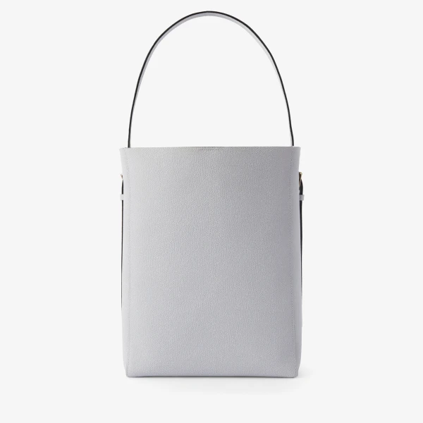 Valextra Soft Bucket Medium Bag in Stone Grey | Bucket Bags | Coveti