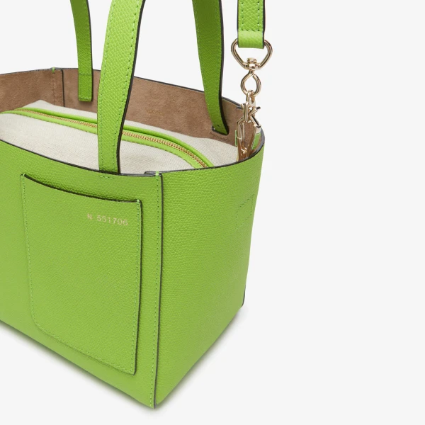 Valextra Soft Bucket Micro Bag in Apple Green | Bucket Bags | Coveti