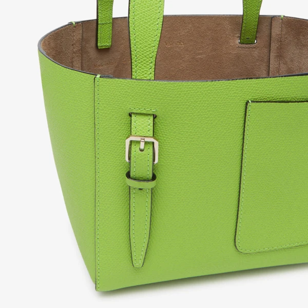 Valextra Soft Bucket Micro Bag in Apple Green | Bucket Bags | Coveti