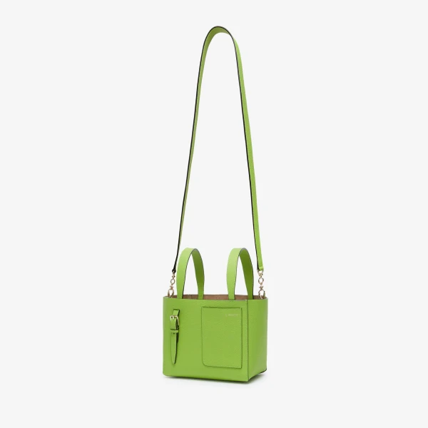 Valextra Soft Bucket Micro Bag in Apple Green | Bucket Bags | Coveti
