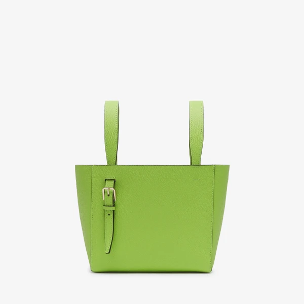 Valextra Soft Bucket Micro Bag in Apple Green | Bucket Bags | Coveti