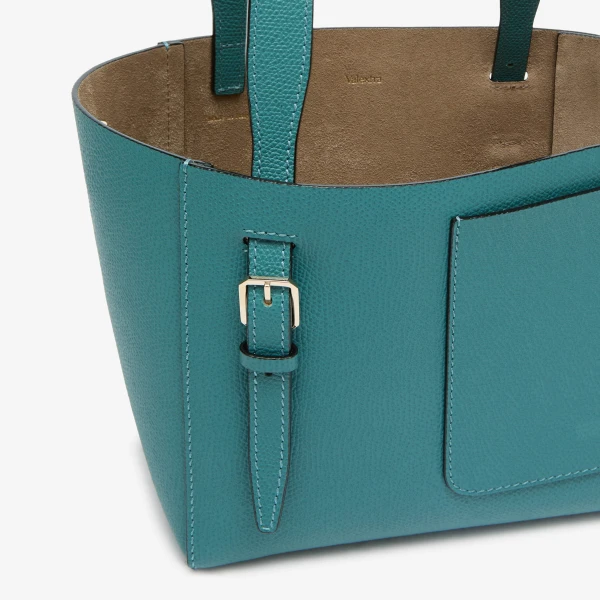 Valextra Soft Bucket Micro Bag in Bottle Green | Bucket Bags | Coveti