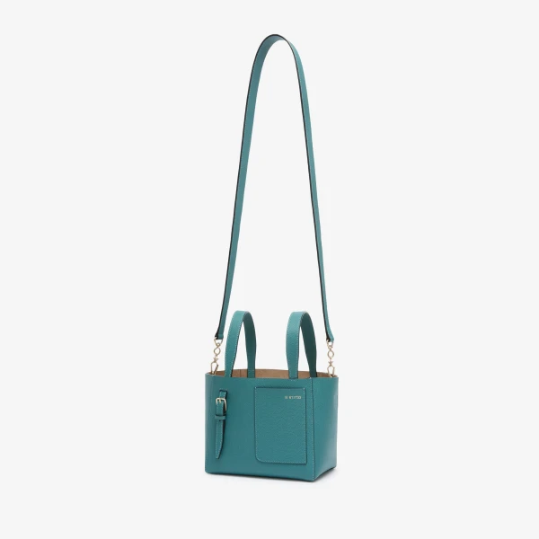 Valextra Soft Bucket Micro Bag in Bottle Green | Bucket Bags | Coveti