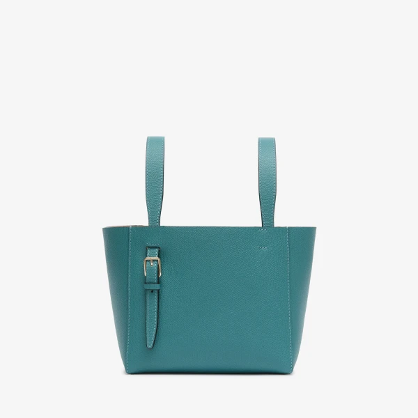 Valextra Soft Bucket Micro Bag in Bottle Green | Bucket Bags | Coveti