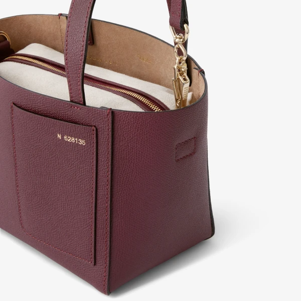 Valextra Soft Bucket Micro Bag in Claret Red | Bucket Bags | Coveti