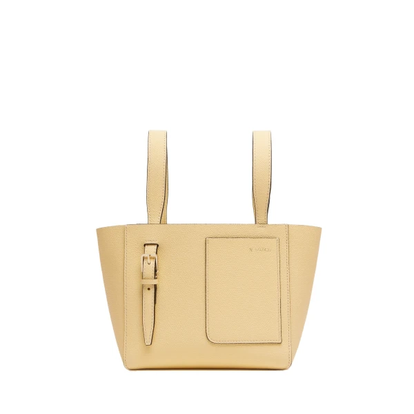 Soft Bucket Micro Bag in Cream Yellow