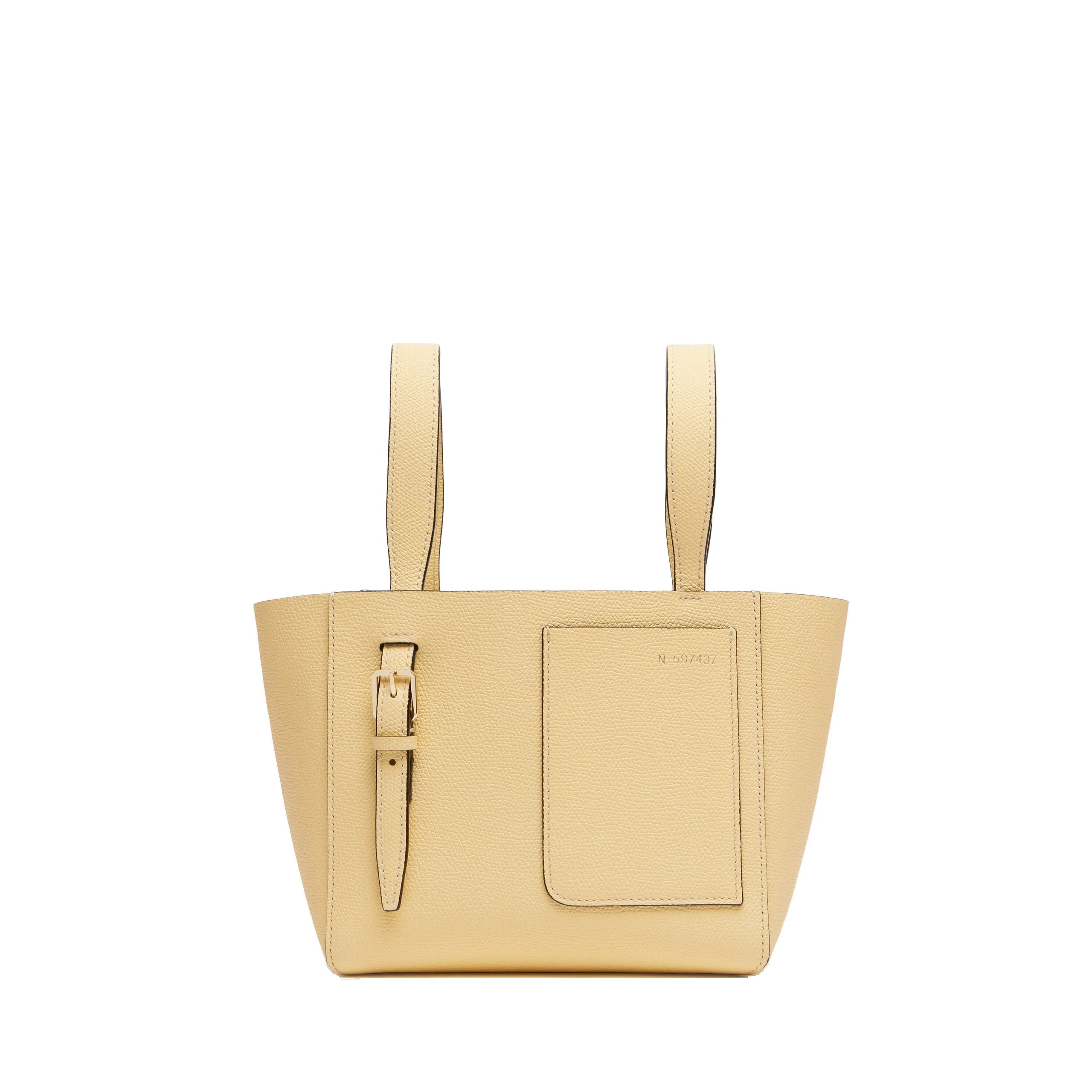 Valextra Soft Bucket Micro Bag in Cream Yellow Valextra Soft Bucket Micro Bag in Cream Yellow | Bucket Bags | Coveti