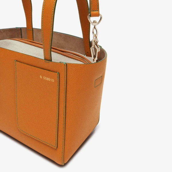 Valextra Soft Bucket Micro Bag in Havana Brown | Bucket Bags | Coveti