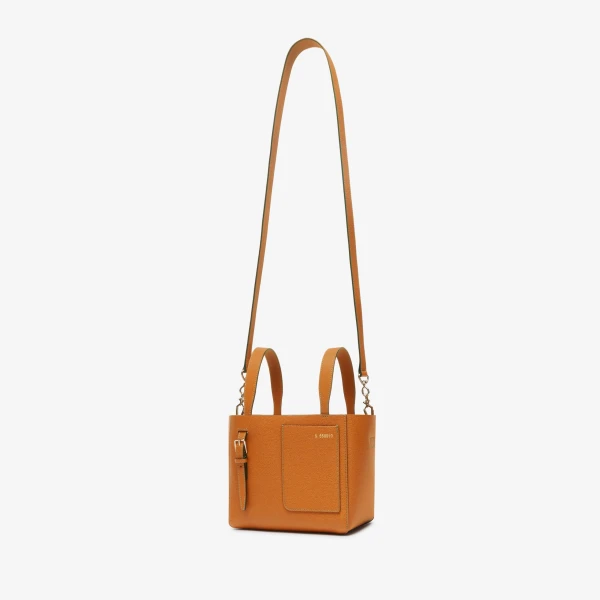 Valextra Soft Bucket Micro Bag in Havana Brown | Bucket Bags | Coveti