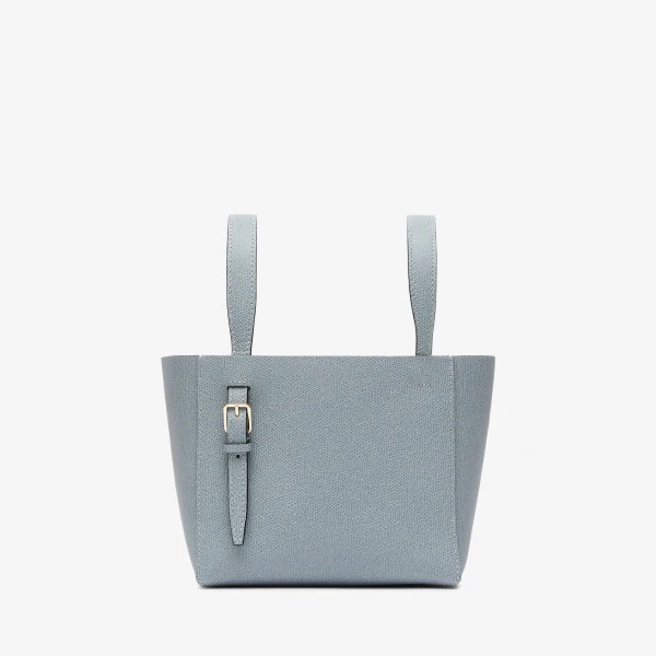 Valextra Soft Bucket Micro Bag in Niagara Blue | Bucket Bags | Coveti